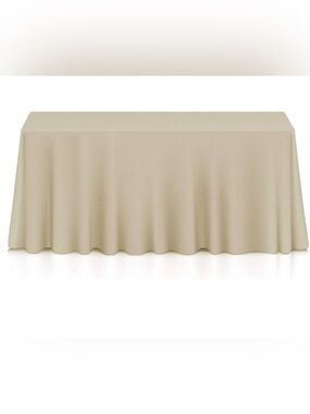 Table Linens - Beige Tablecloth 90”x156” Rectangular